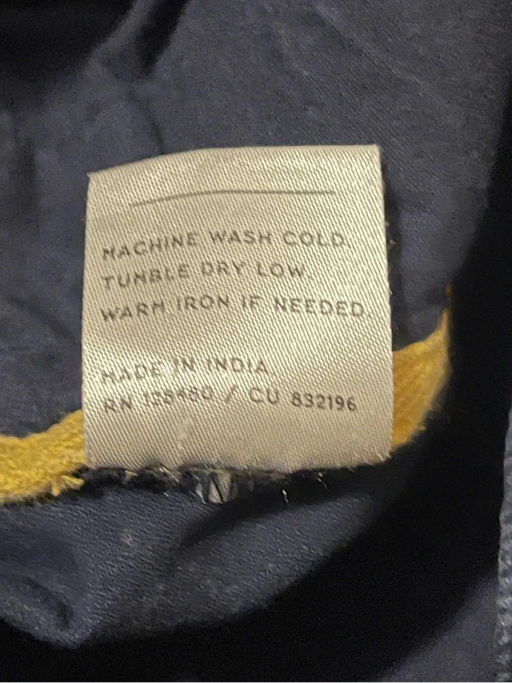 Pact Organic Men's XL Navy Elastic Waist Daily Chinos - Picture 9 of 9